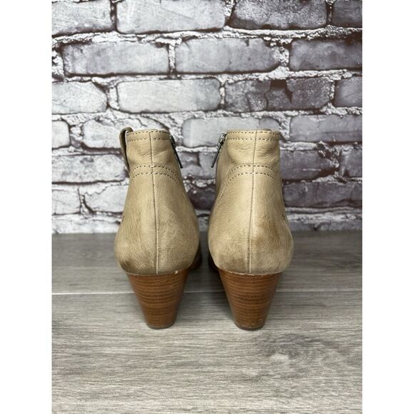 Frye Ash Taupe Leather Pointed Toe Western Heel Booties Women’s Sz 10M US/41EU - Picture 4 of 16